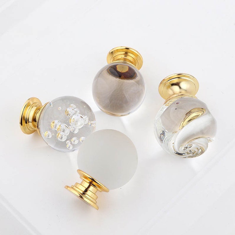 Crystal Ball Knob for Furniture/clear Matte Crystal Drawer Etsy