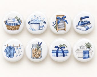 Laundry room Ceramic Dresser Knobs/Fresh blue Drawer knobs/Kid room Nursery Handles/Bathroom Door Cabinet Pulls/Home Wardrobe handles