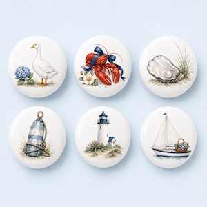 Pomelli per cassetti in ceramica a forma di faro costiero/Maniglie per armadi a forma di barca a vela/Maniglie per ante di mobili a forma di ostrica perlata/Maniglie per camerette/Pomelli per comò