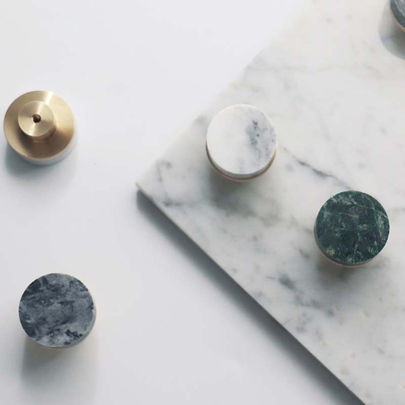 Marble knobs and Pulls/brass Drawer Knobs/luxury Cabinet Pulls/Wardrobe Pull /offices Knob /cafes Knob /restaurant Knob image 4