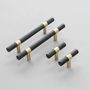 Black Brass Knurled Single Hole Knob and Pull/Dressing Table Knob/Cabinet Pull/Closet Pull/Simple Style Furniture Hardware/Restaurant Knob