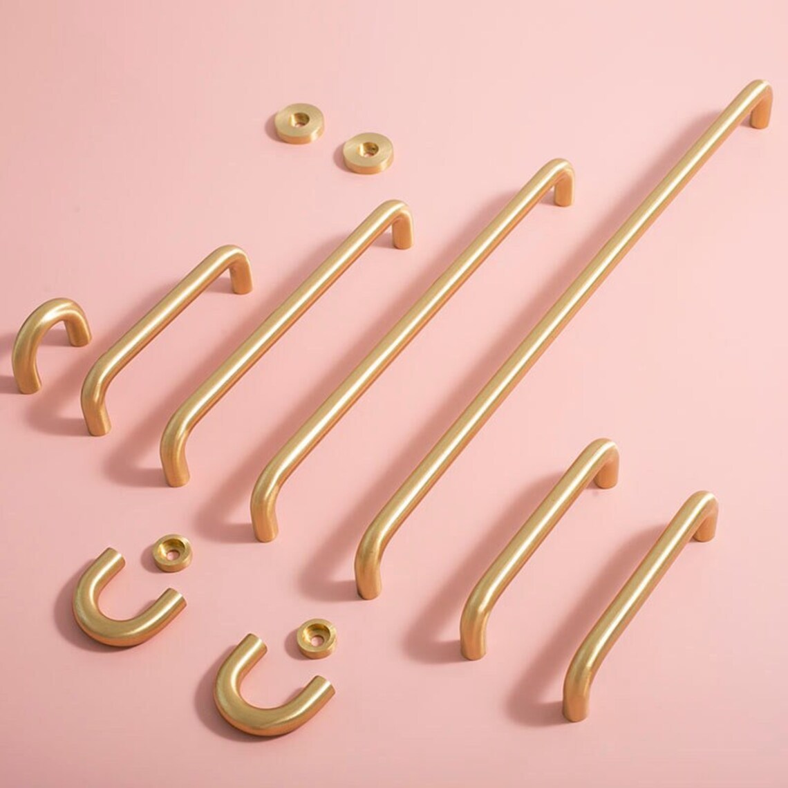 Brushed Polished Brass Handle Modern Minimalist Drawer Etsy