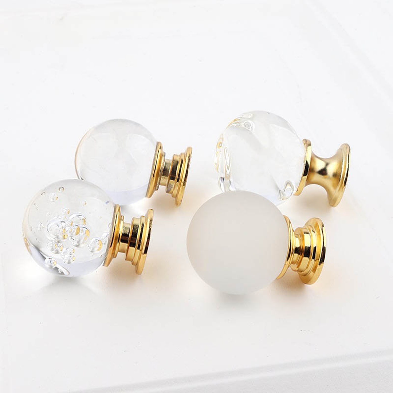 Crystal Ball Knob for Furniture/clear Matte Crystal Drawer Etsy