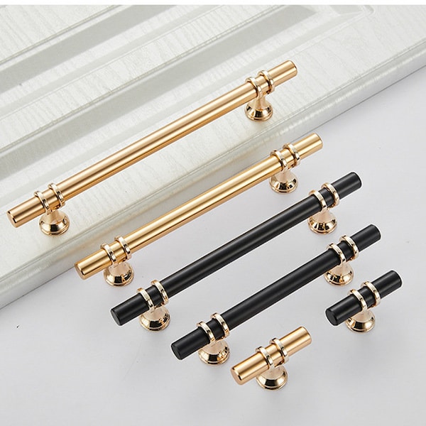 Gold Black Cupboard Cabinet Handles Drawer Knobs pulls/kitchen Pull handles/brass Wardrobe Pull /offices  Knob /cafes Knob /restaurant  Knob