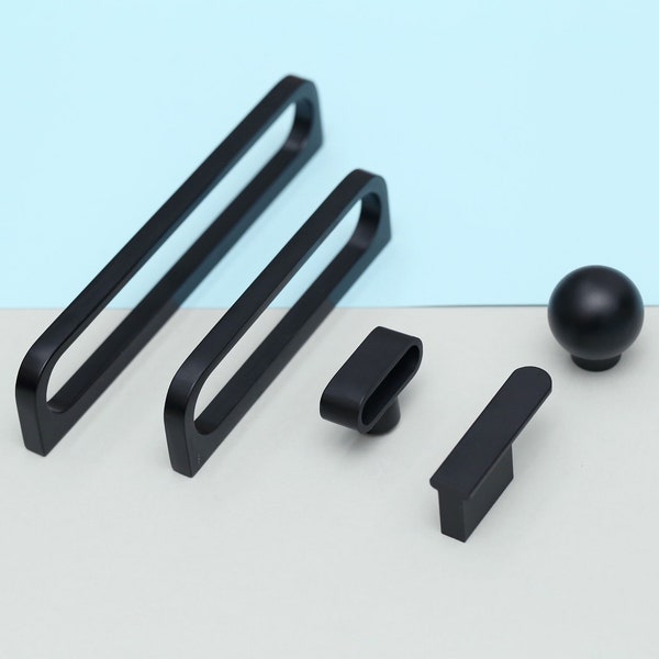 Black modern knobs and Pulls/White one hole drawer Knobs/Cabinet Pulls/Wardrobe Pull /Kitchen decor Knob handles /Minimalist round knobs