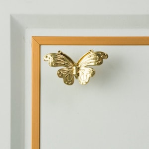 Solid brass butterfly knobs and Pulls/ Drawer Knobs/Cabinet Pulls/Wardrobe Pull/door handle /offices Knob /cafes Knob /restaurant Knob image 2