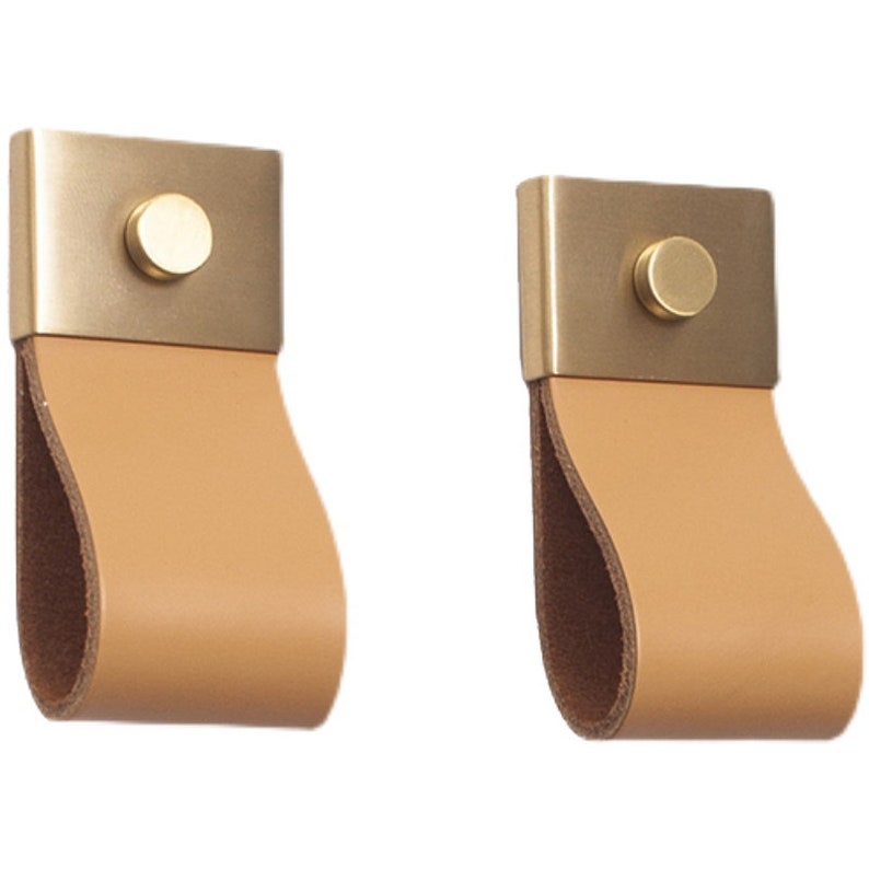 Leather Drawer Pulls/ Drawer Knobs/wardrobe Pull/ Etsy