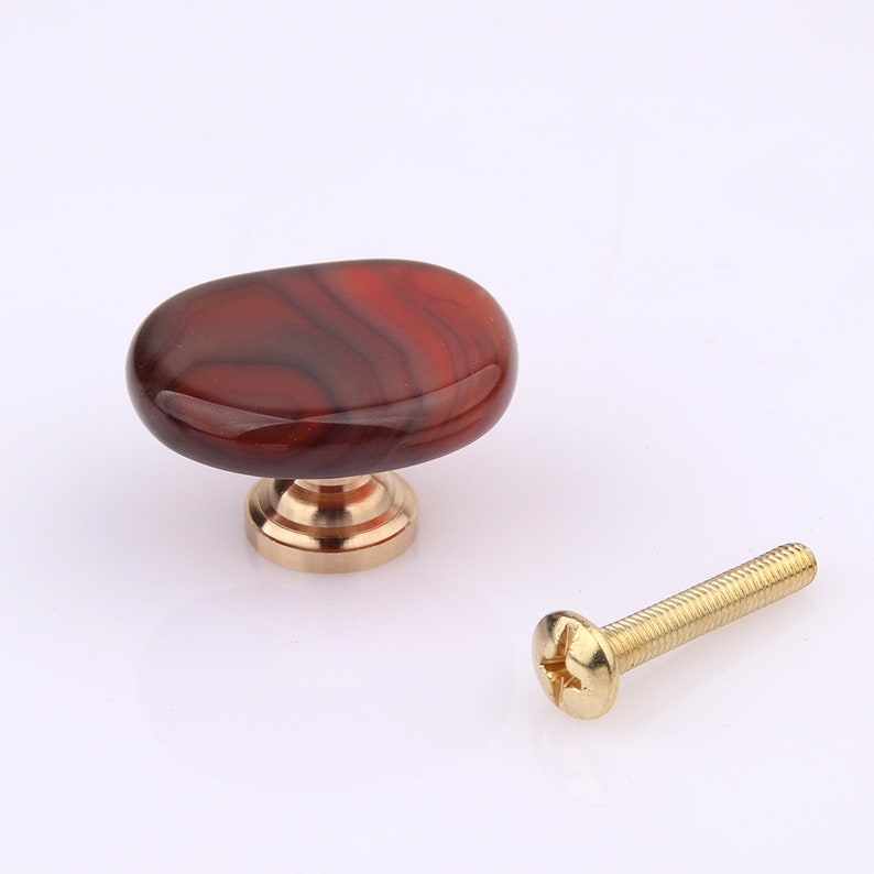 Oval stone Drawer Knobs/Ore slice Drawer Pulls/Cabinet Pulls/Wardrobe Pull/ Door Knob /Drawer Knob /Single hole knob pulls image 8