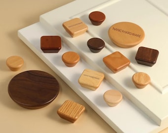 Gałki do szuflad z drewna, uchwyty do komód, kwadratowe gałki do komód, grawerowane gałki z litego drewna, uchwyty do szaf, klamki do drzwi szafek, uchwyty z drewna klonowego