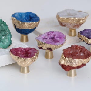 Crystal edging gold one-hole home knobs/Unique crystal Drawer Pulls /Custom Engraved Cabinet Pulls/Wardrobe Pulls/Irregular crystal Knobs