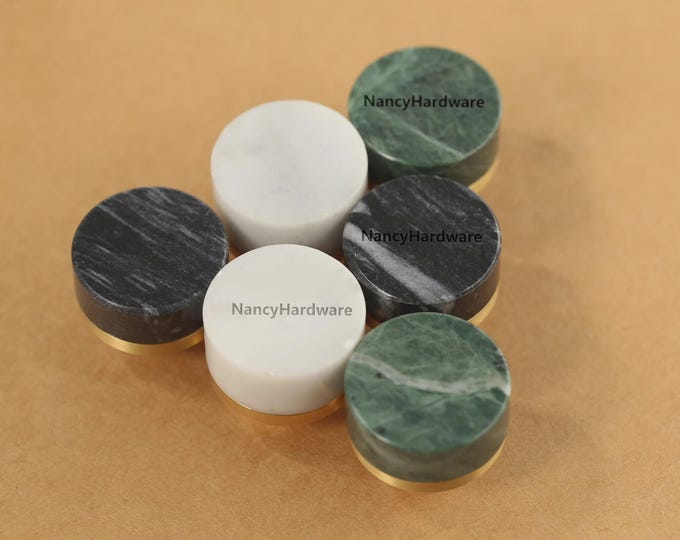 Marble Knobs and Pulls/brass Drawer Knobs/custom Engraved Cabinet Pulls ...