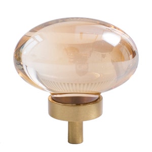 French champagne transparent artificial crystal square pigeon eggs round modern knobs/ cabinet drawer wardrobe furniture knob/Cabinet Pull image 7