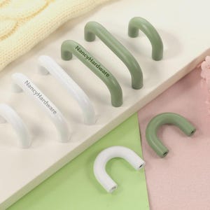Matt weiße Schrankgriffe moderne minimalistische Schubladenknäufe Schrankgriffe mit individueller Gravur Schrankgriffe für Kinderzimmer Möbelknäufe