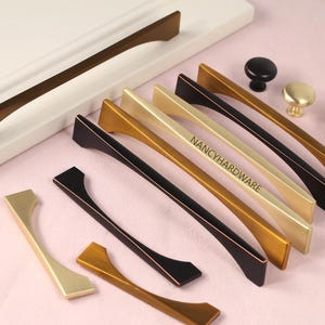 Arch bridge Kitchen Cabinet Drawer Pulls Brushed Brass Furniture Dresser Handles Custom Engraved Cupboard knobs Wardrobe Door Pulls knobs