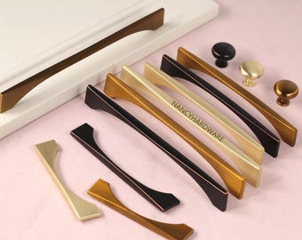 Arch bridge Kitchen Cabinet Drawer Pulls Brushed Brass Furniture Dresser Handles Custom Engraved Cupboard knobs Wardrobe Door Pulls knobs