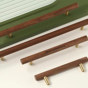 Nussbaum Griff modernen minimalistischen Massivholz Schubladenknauf Custom Gravierte Holzgriffe Schranktürgriffe Esche Buche Möbelknäufe