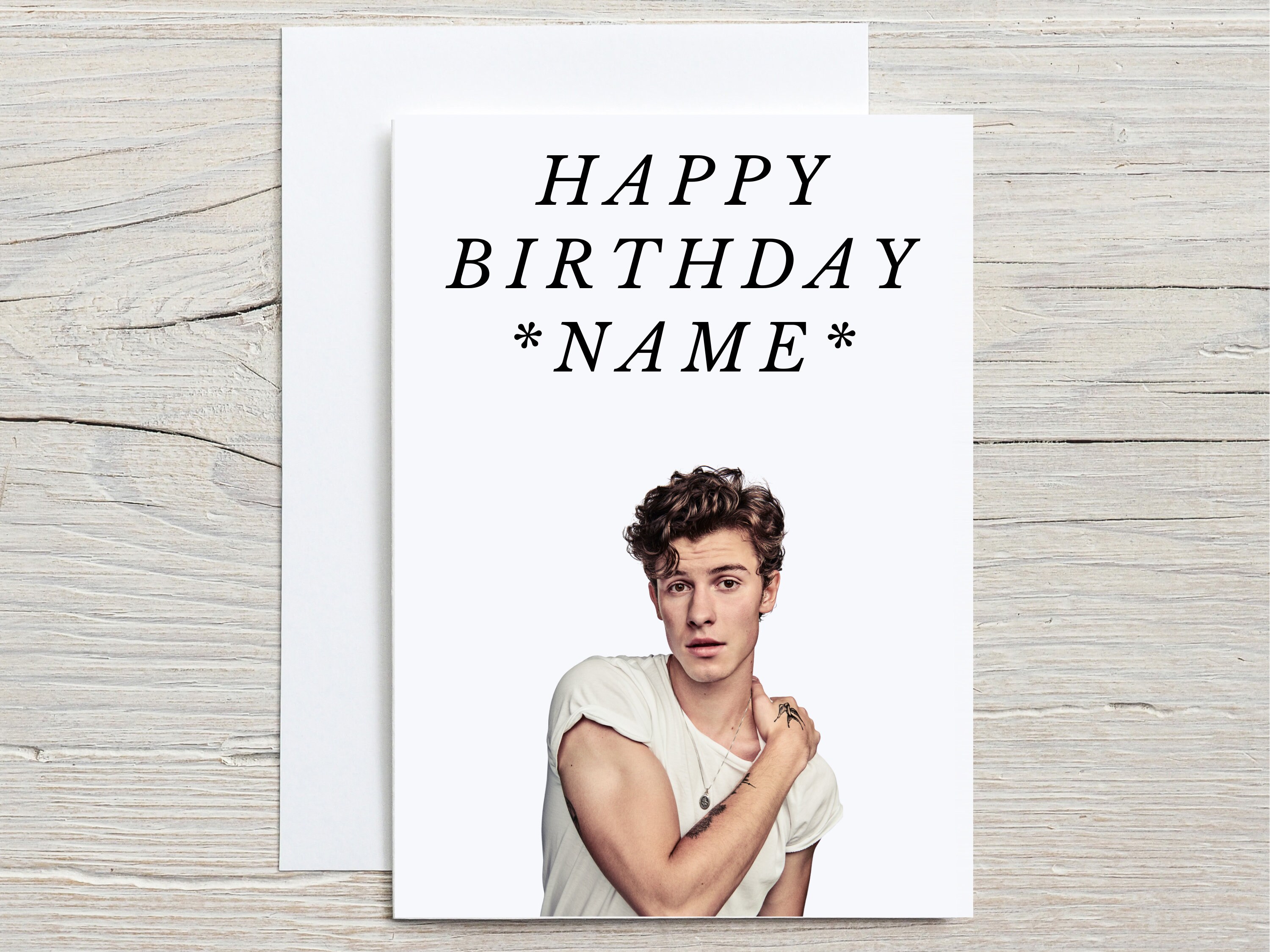 Shawn Mendes Personalised Birthday Card Shawn Mendes Happy | Etsy