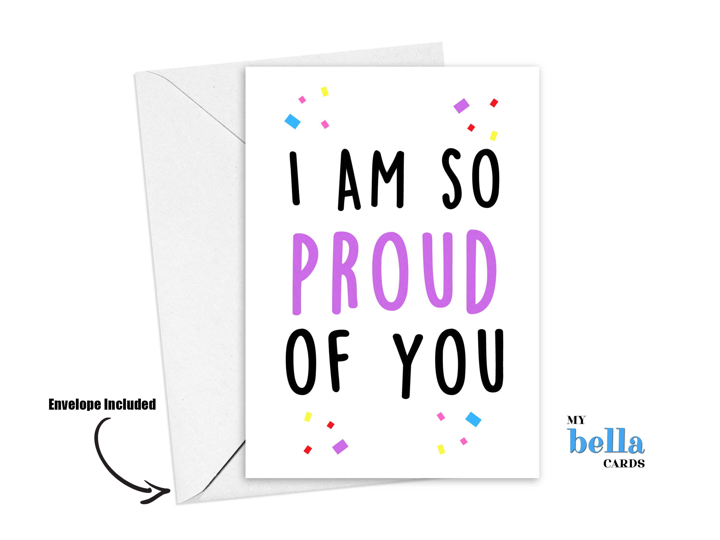 Proud Of You Card I Am So Proud Of You Celebration Etsy