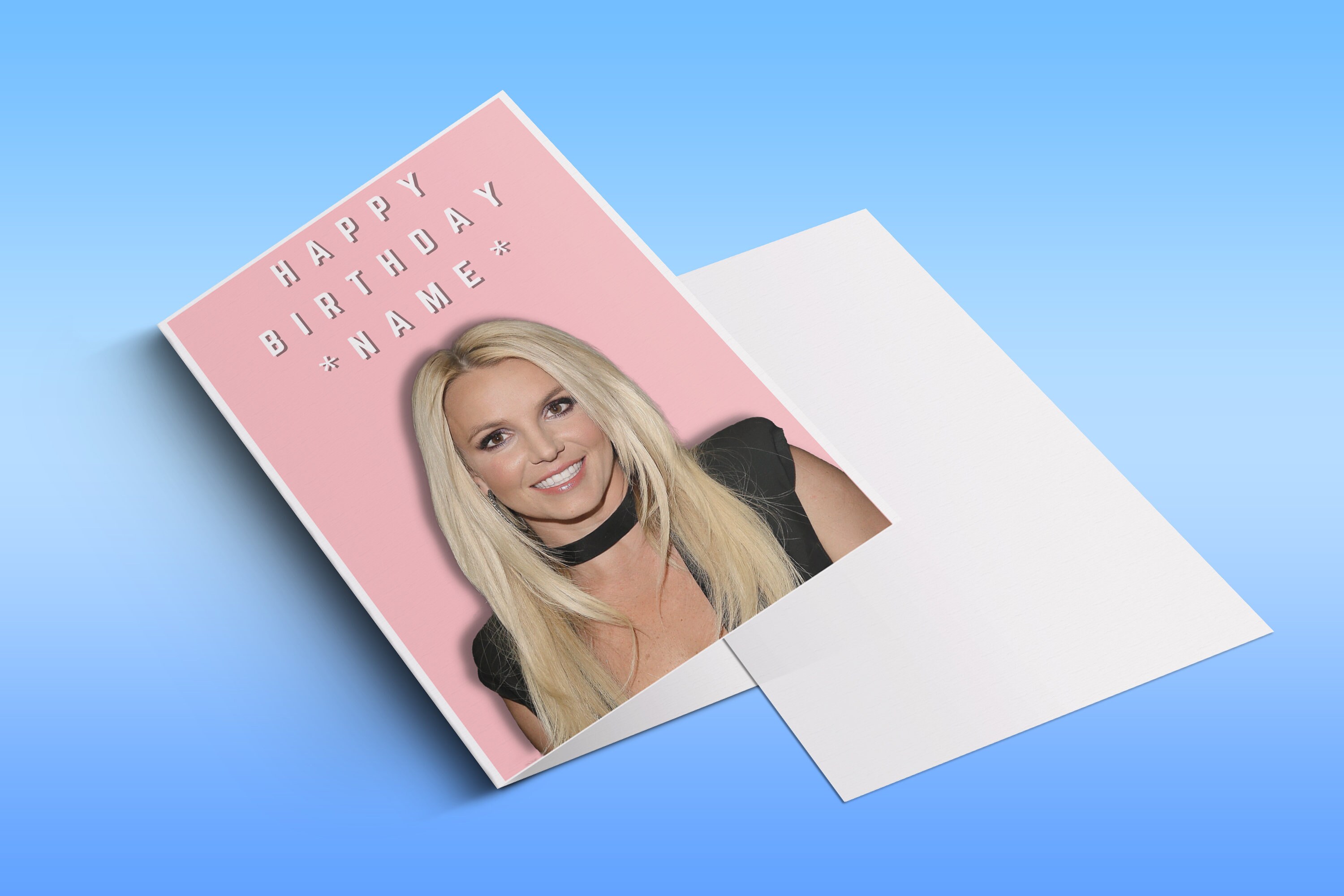 Britney Spears Personalised Birthday Card Britney Spears | Etsy