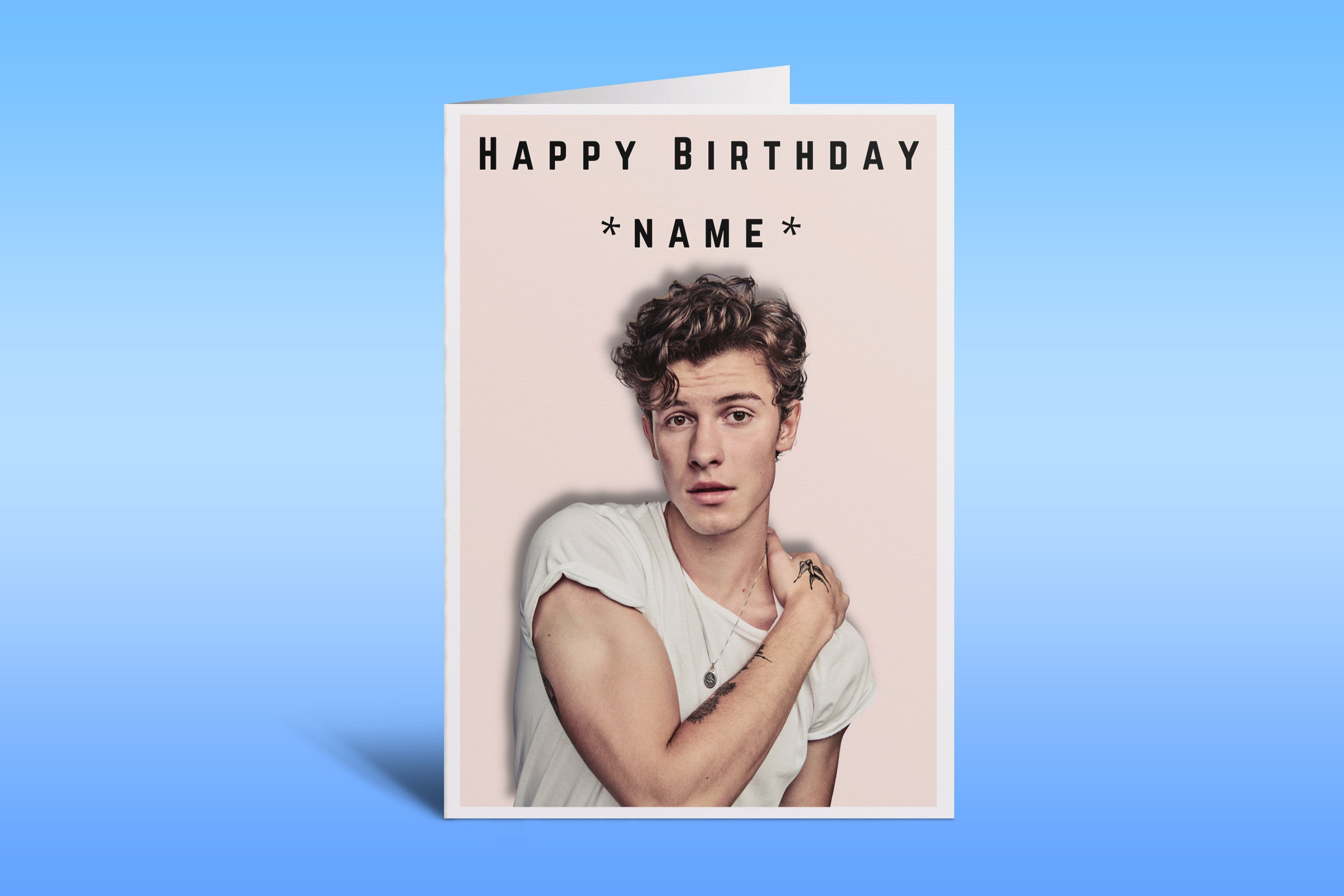 Personalised Shawn Mendes Card Shawn Mendes Birthday Card Etsy