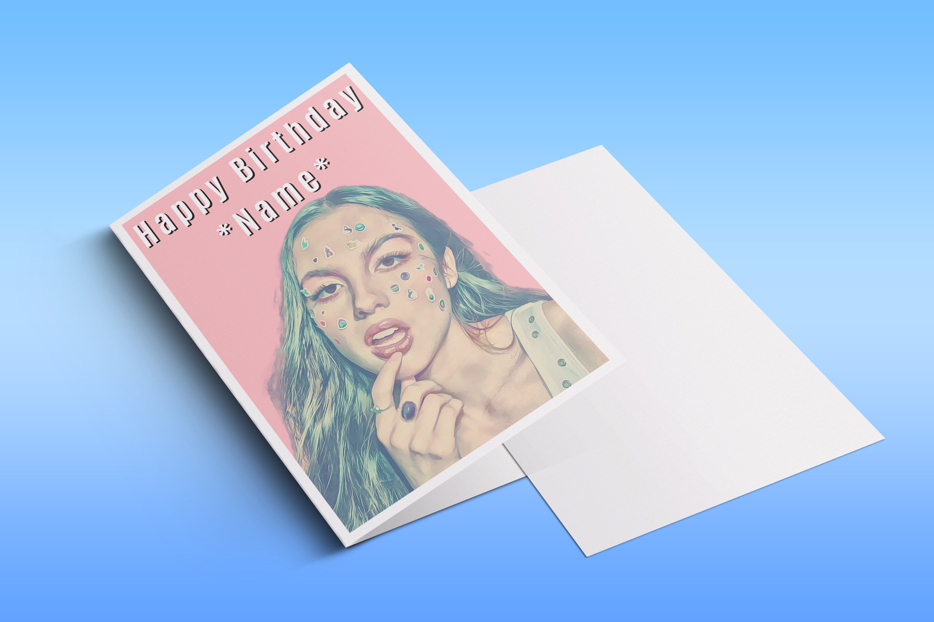 Olivia Rodrigo Personalised Birthday Card Olivia Rodrigo Etsy