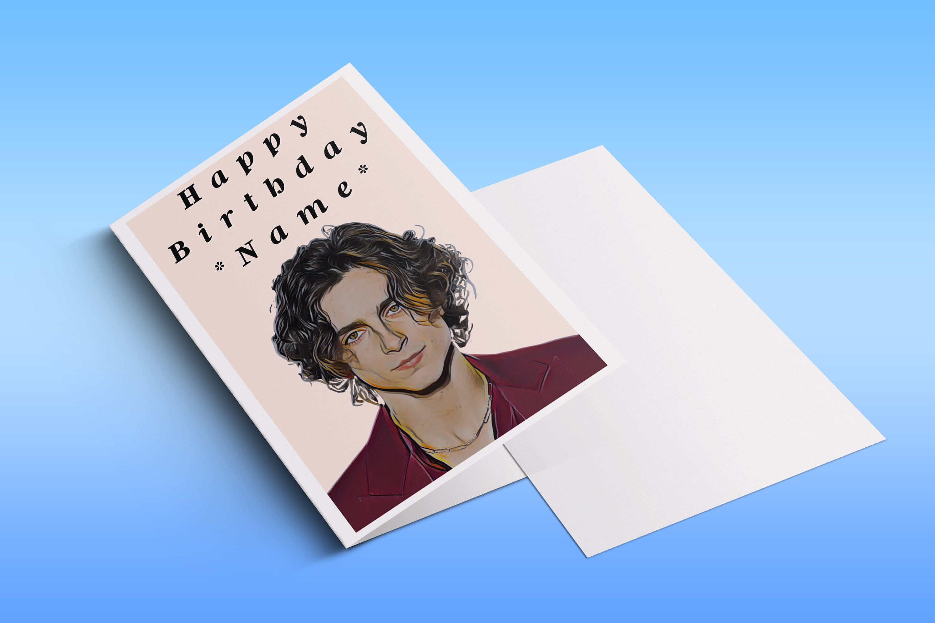 Timothée Chalamet Birthday Card Personalised Timothée | Etsy