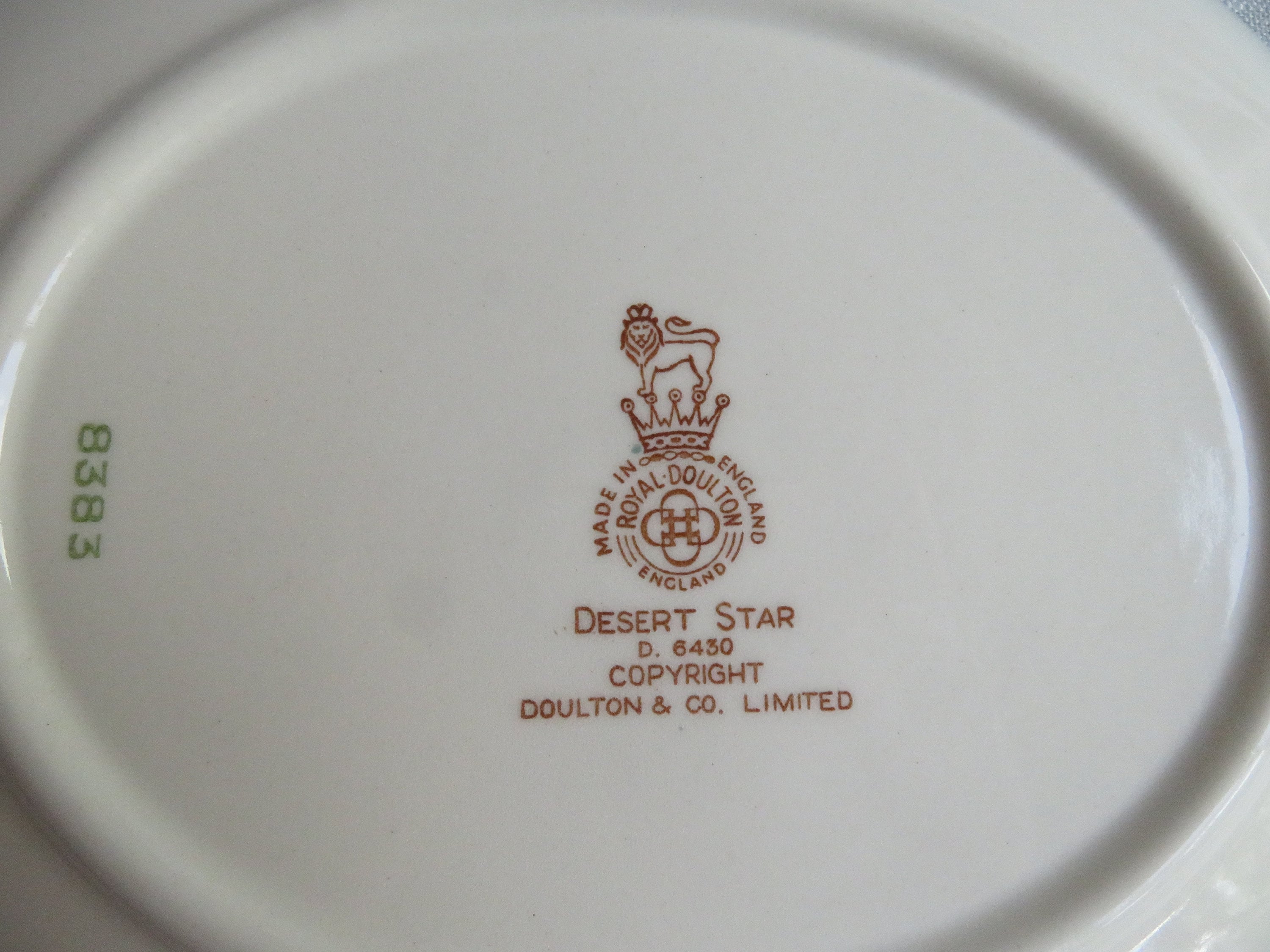 Royal Doulton Desert Star Dish: 1950s Porcelain Serving Dish 