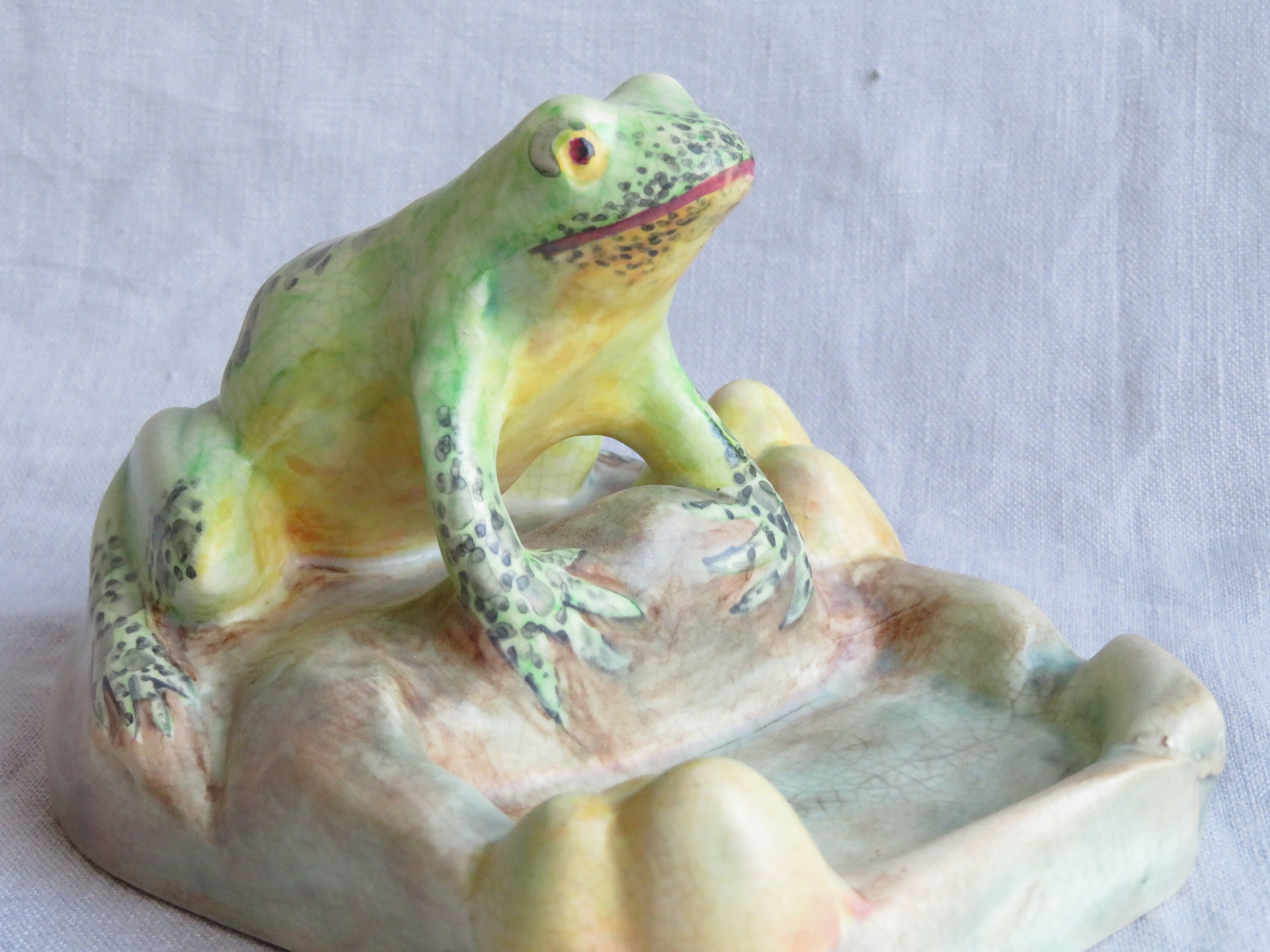 Radford Pottery Frog Ashtray / Dish Hand Painted Made in GB Etsy