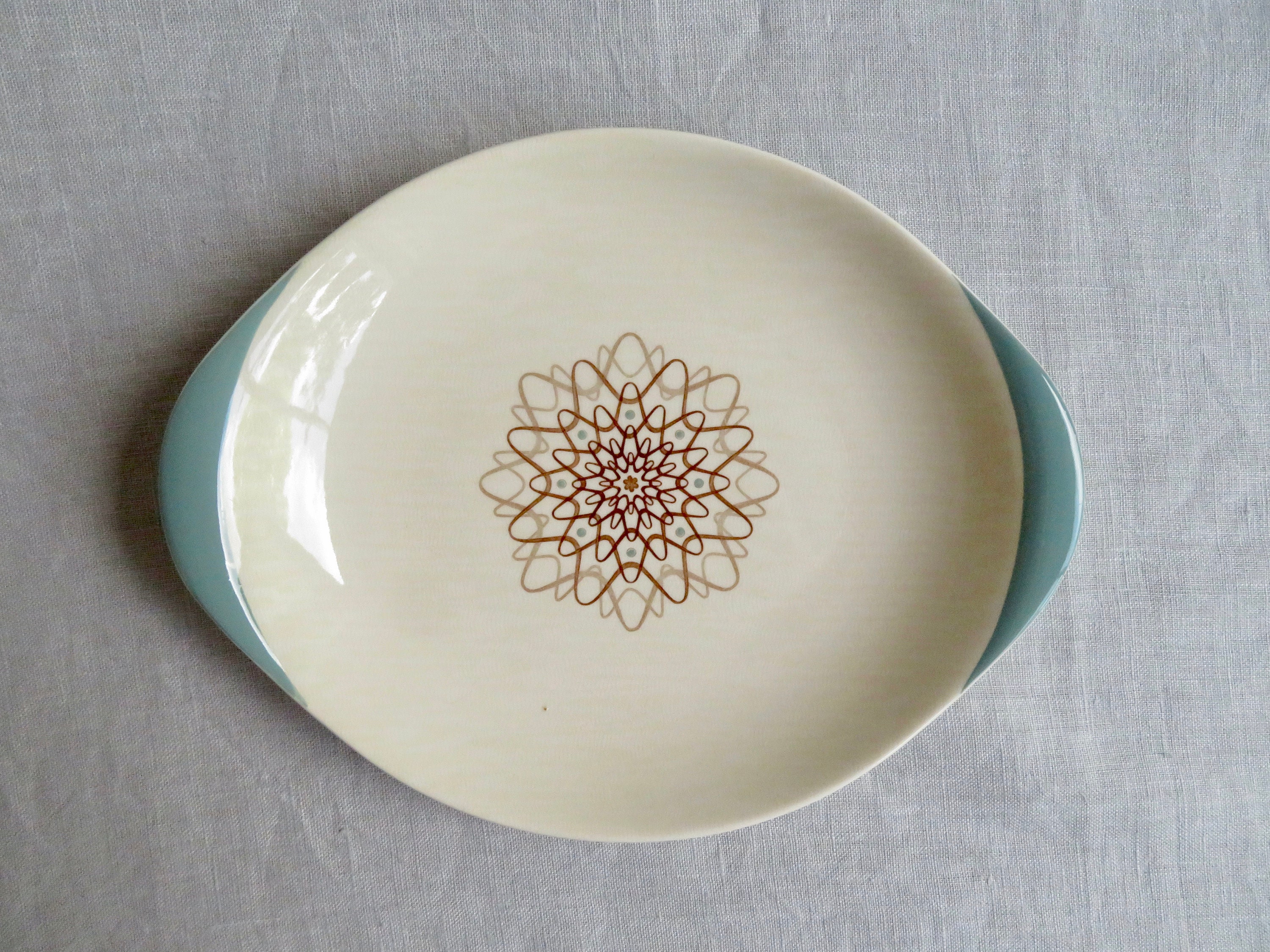 Royal Doulton Desert Star Dish: 1950s Porcelain Serving Dish 