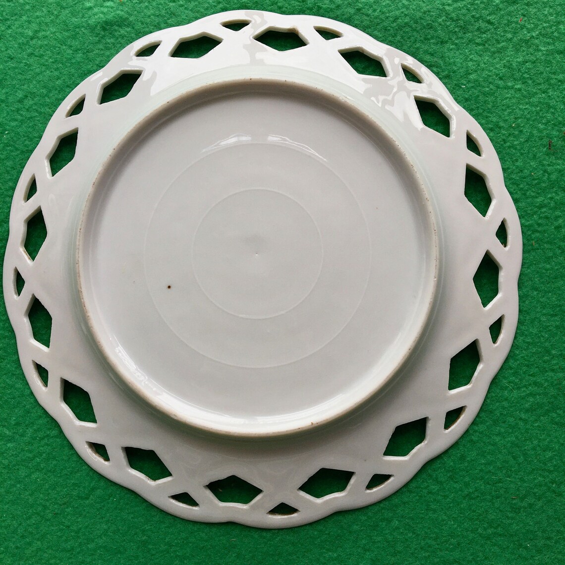 Vintage Pierced Lace Ribbon Plate With Edwardian Children Etsy