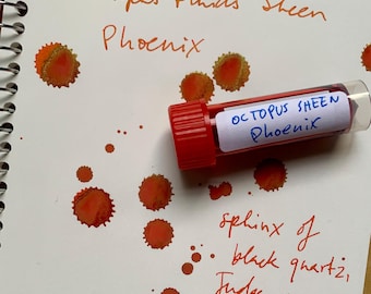 Campione di inchiostro per penna stilografica Octopus Fluids Phoenix da 3 ml - inchiostro rosa - spedizione veloce dal Regno Unito