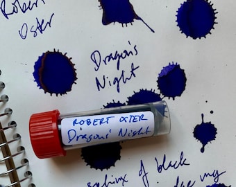Robert Oster Dragon's Night 3ml Füllfederhalter Tintenprobe - lila Tinte - schneller Versand aus UK