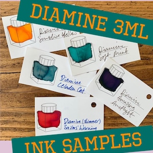 Muestras de tinta para pluma estilográfica Diamine de 3 ml: envío rápido desde el Reino Unido