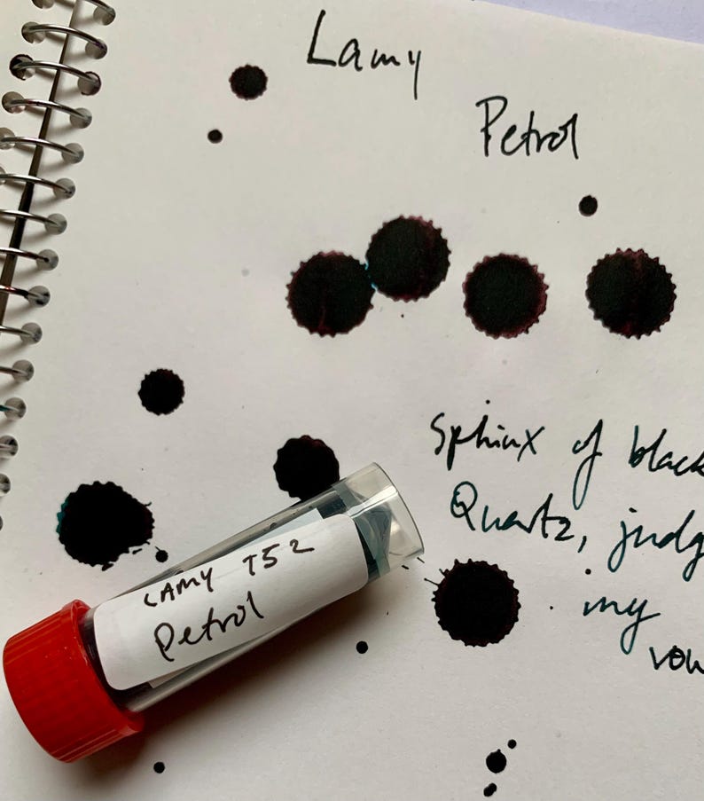 Lamy Petrol 3 ml vulpeninktmonster - donkere blauwgroeninkt - kantoorinkt voor de winter afbeelding 1