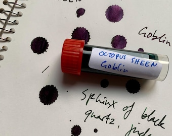 Campione di inchiostro per penna stilografica Octopus Fluids Goblin da 3 ml - inchiostro verde - spedizione veloce dal Regno Unito