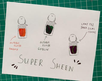 Super Sheening - Füllfederhaltertinte im Bündel - 3x3ml - schneller Versand