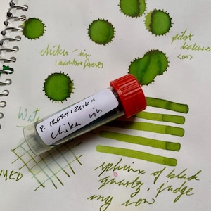 Muestra de tinta para pluma estilográfica Pilot Iroshizuku Chiku Rin de 3 ml - tinta verde - tinta de hojas de primavera