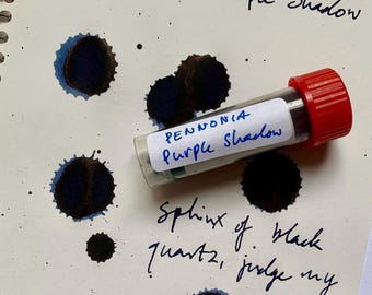 Pennonia Purple Shadow 3ml Füllfederhalter Tintenprobe - dunkellila Tinte - schneller Versand aus UK