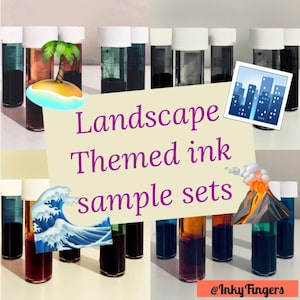 Proefsets vulpeninkt met landschapsthema (5 x 3 ml)