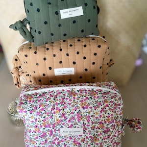 Trousse toilette/trousse beauté/trousse matelassée/trousse maquillage/trousse voyage/