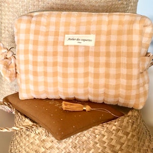 Trousse toilette/trousse beauté/trousse matelassée/trousse maquillage/trousse voyage/
