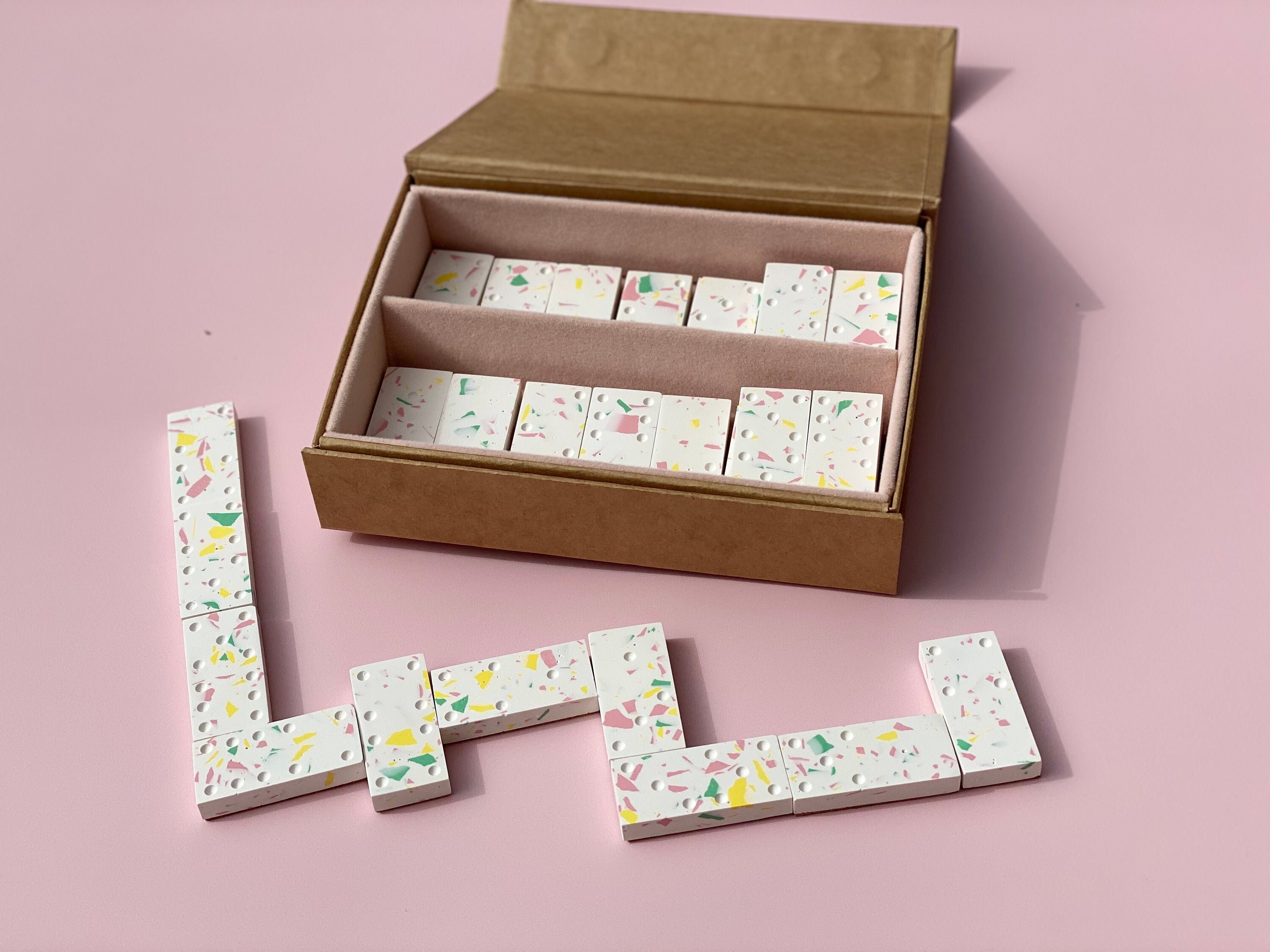 Handgemachte Dominosteine Set 28 Stück Familienspiel | Etsy