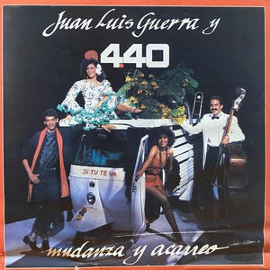 Juan Luis Guerra and 4.40 Vinyl Moving and Hauling Original LP Record 1985 Bachatas for Dancing