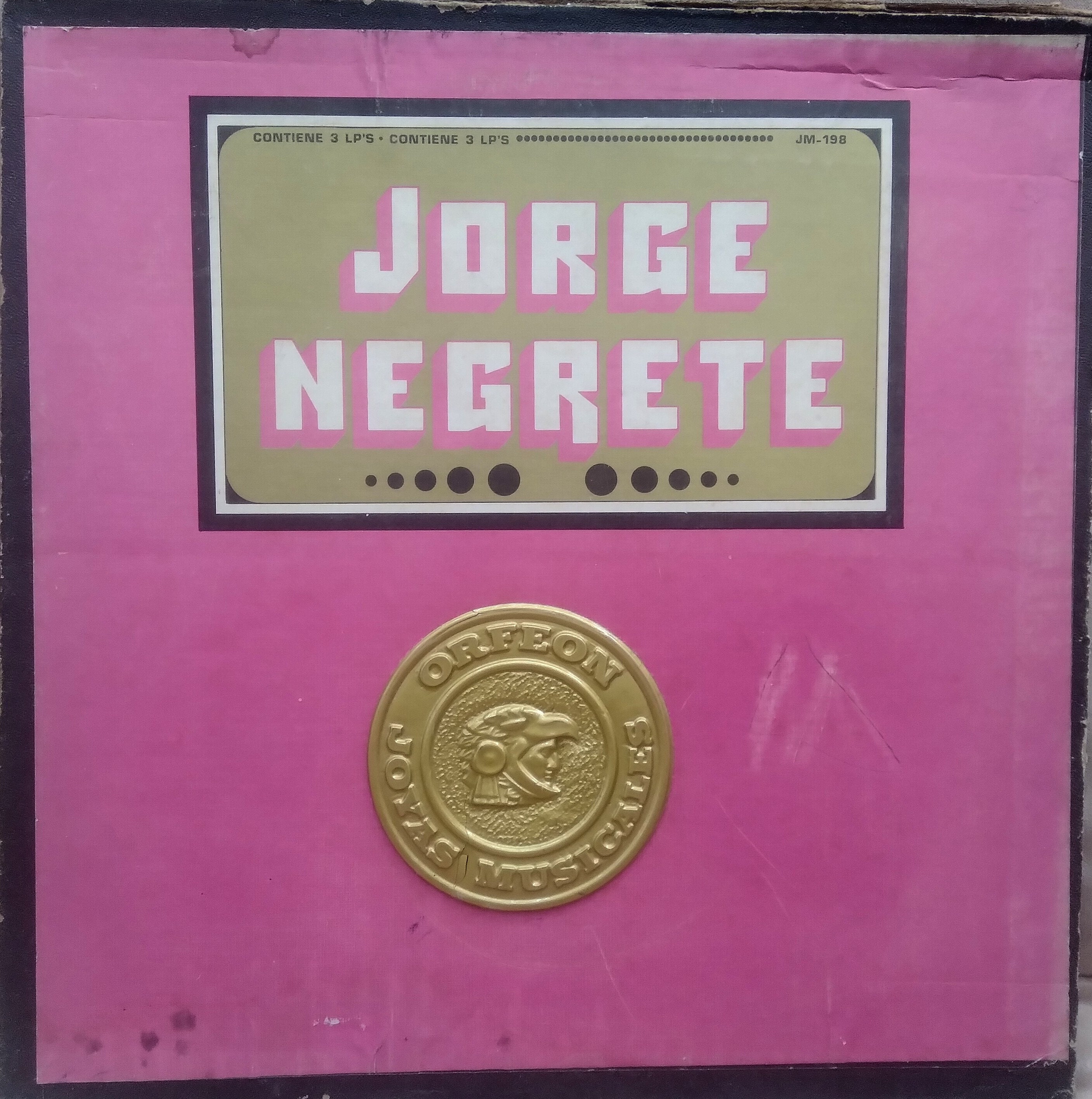 Jorge Negrete Vinyls The Golden Album Three LP Collector's Discs 1975 In One Package