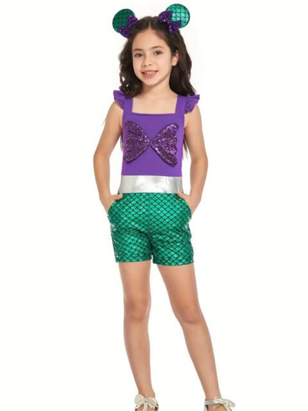 Mermaid Princess Romper, Ariel, Outfits for Disney, Little Mermaid