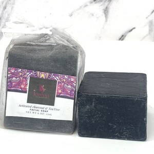 Activated charcoal TeaTree Facial Soap 6 oz