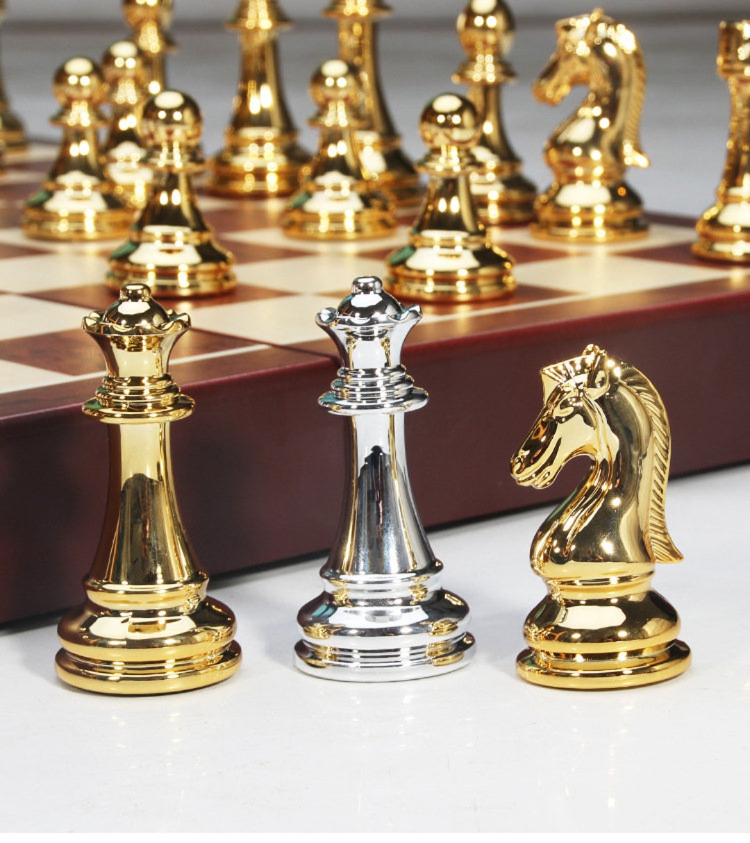 Full Set Giant Deluxe Chess Pieces with Board - High End Blended