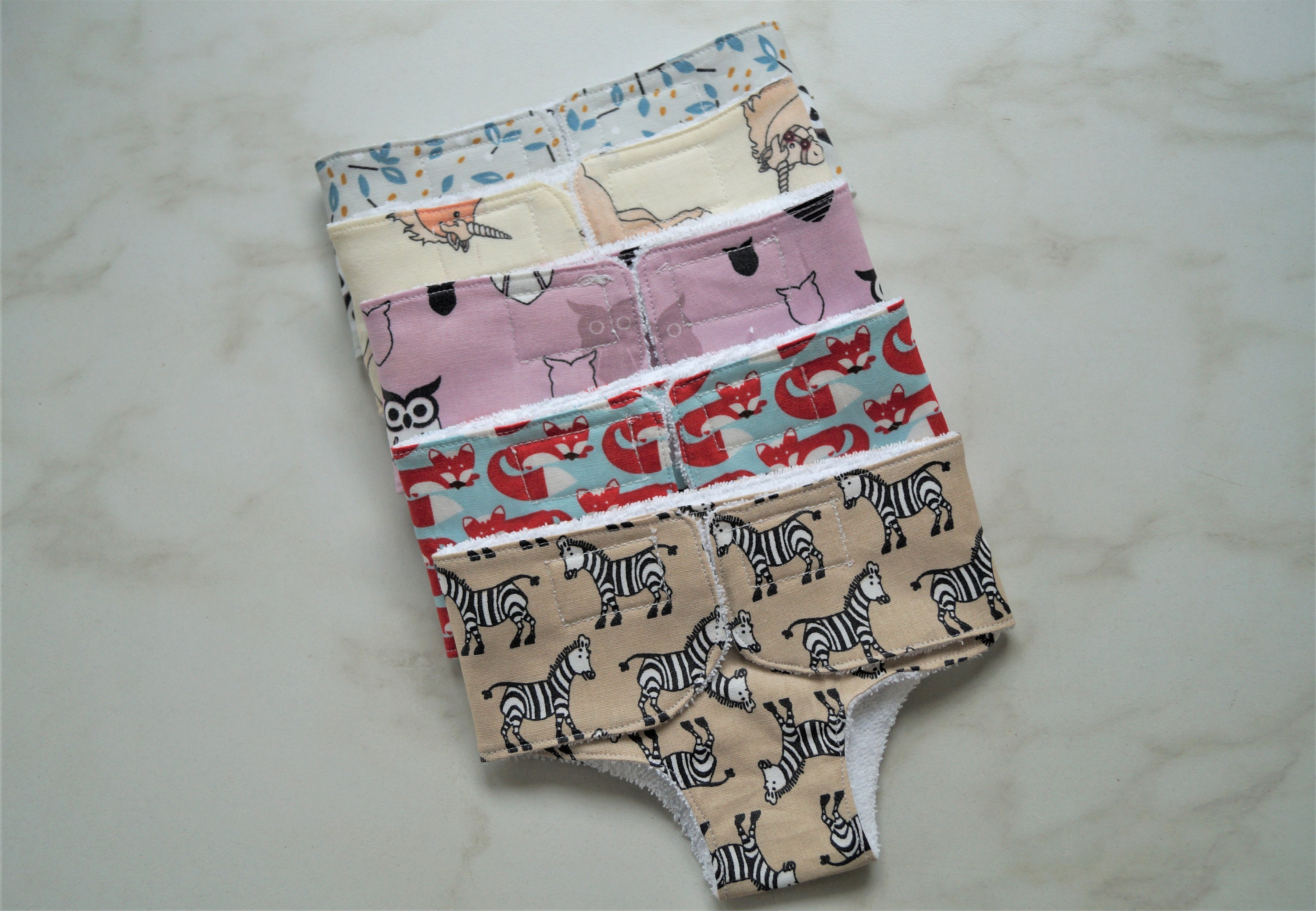 5 or 10 doll diapers different sizes 2850 cm and abdominal