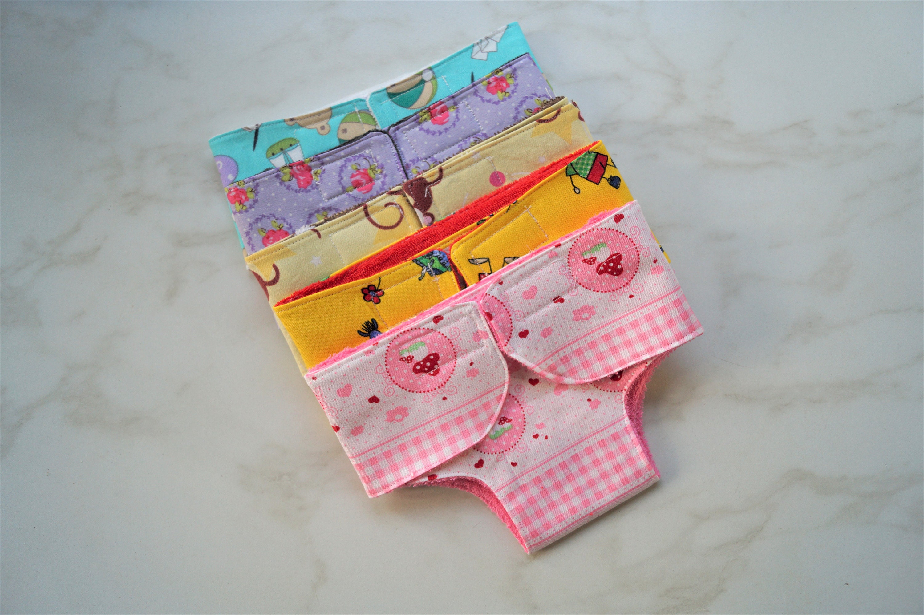 5 or 10 doll diapers different sizes 2850 cm and abdominal