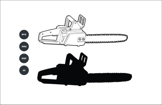 Chainsaw Design SVG PNG DXF EPS PDF